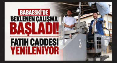 Babaeski'de Beklenen Çalışma Başladı! Fatih Caddesi Yenileniyor