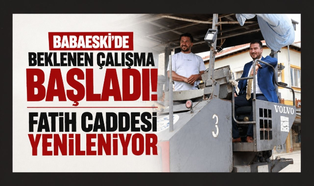 Babaeski'de Beklenen Çalışma Başladı! Fatih Caddesi Yenileniyor