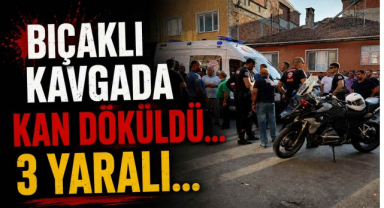 Bıçaklı Kavgada Kan Döküldü...3 Yaralı...