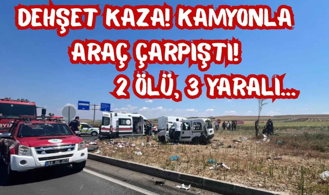 Dehşet Kaza! Kamyonla Araç Çarpıştı! 2 Ölü,3 Yaralı...