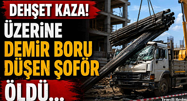 Dehşet Kaza! Üzerine Demir Boru Düşen Şoför Öldü…