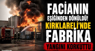 Facianın Eşiğinden Dönüldü! Kırklareli'nde Fabrika Yangını Korkuttu