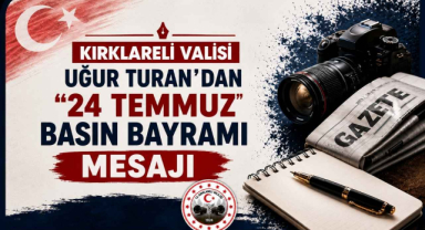 Kırklareli Valisi Uğur Turan’dan