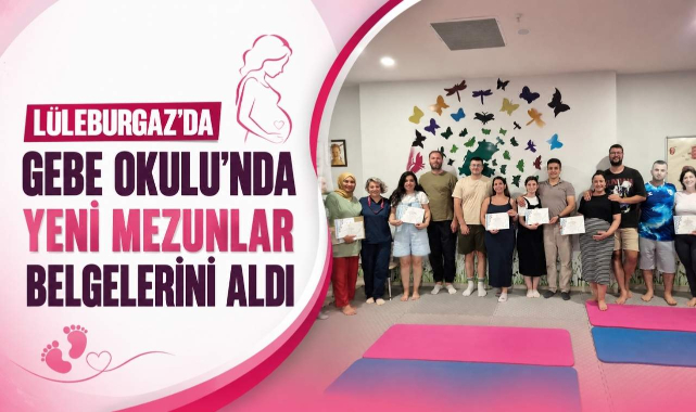Lüleburgaz'da Gebe Okulu'nda Yeni Mezunlar Belgelerini Aldı