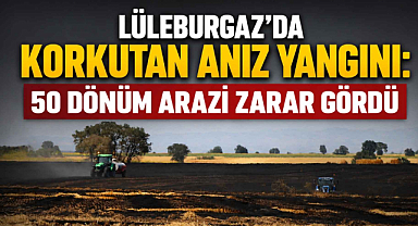 Lüleburgaz’da Korkutan Anız Yangını! 50 Dönüm Arazi Zarar Gördü