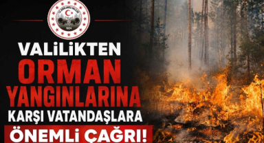 Valilikten Orman Yangınlarına Karşı Vatandaşlara Önemli Çağrı! 
