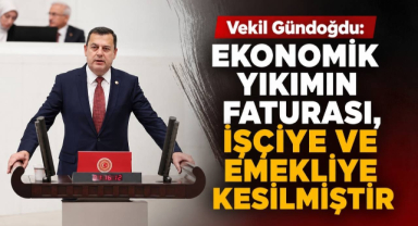 Vekil Gündoğdu:“Ekonomik Yıkımın Faturası, İşçiye Ve Emekliye Kesilmiştir”