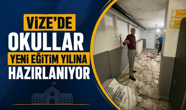 Vize'de Okullar Yeni Eğitim Yılına Hazırlanıyor