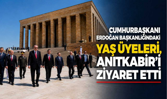 Cumhurbaşkanı Erdoğan Başkanlığındaki YAŞ Üyeleri, Anıtkabir'i Ziyaret Etti