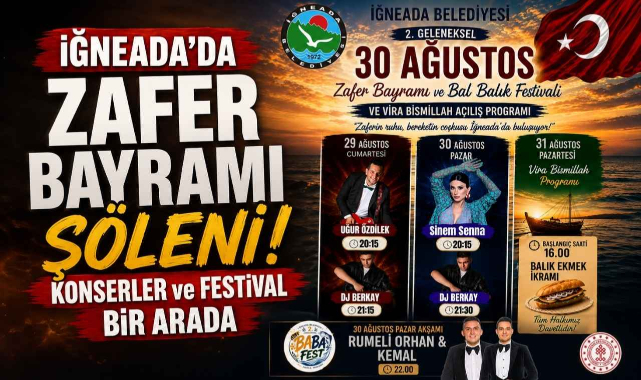 İğneada'da Zafer Bayramı Şöleni! Konserler ve Festival Bir Arada