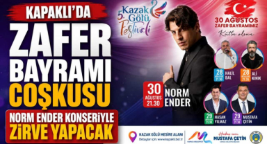 Kapaklı’da Zafer Bayramı Coşkusu Norm Ender Konseriyle Zirve Yapacak