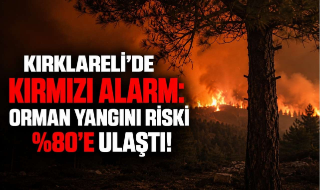 Kırklareli’de Kırmızı Alarm: Orman Yangını Riski %80’e Ulaştı!