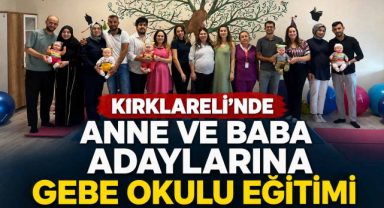 Kırklareli’nde Anne ve Baba Adaylarına Gebe Okulu Eğitimi