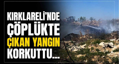 Kırklareli'nde Çöplükte Çıkan Yangın Korkuttu...