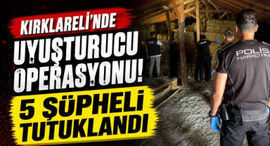 Kırklareli'nde Uyuşturucu Operasyonu! 5 Şüpheli Tutuklandı