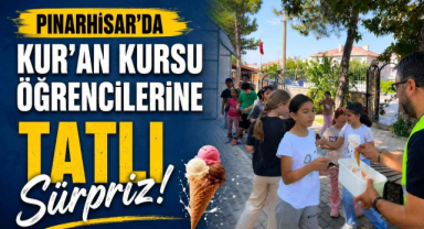 Pınarhisar'da Kur'an Kursu Öğrencilerine Tatlı Sürpriz!