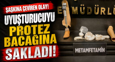 Şaşkına Çeviren Olay! Uyuşturucuyu Protez Bacağına Sakladı