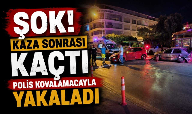 Şok! Kaza Sonrası Kaçtı Polis Kovalamacayla Yakaladı