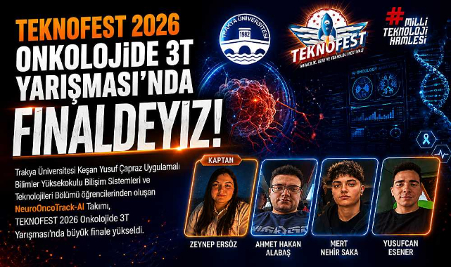 Trakya Üniversitesi öğrencileri yapay zeka projesiyle TEKNOFEST finalinde