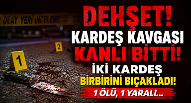 Dehşet! Kardeş Kavgası Kanlı Bitti! İki Kardeş Birbirini Bıçakladı! 1 Ölü, 1 Yaralı…