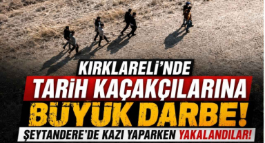 Kırklareli’nde Tarih Kaçakçılarına Büyük Darbe! Şeytandere’de Kazı Yaparken Yakalandılar!