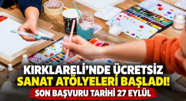 Kırklareli’nde Ücretsiz Sanat Atölyeleri Başladı! Son Başvuru Tarihi 27 Eylül