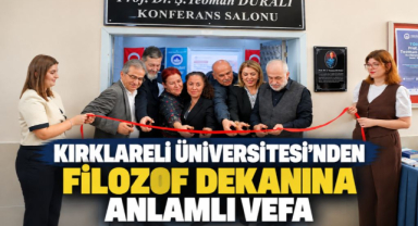 Kırklareli Üniversitesi'nden Filozof Dekanına Anlamlı Vefa