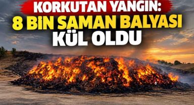 Korkutan Yangın: 8 Bin Saman Balyası Kül Oldu