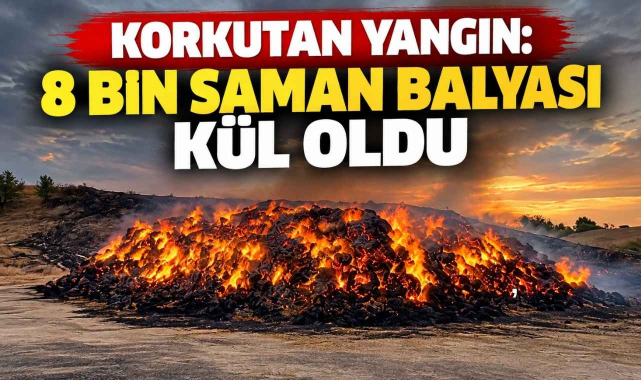 Korkutan Yangın: 8 Bin Saman Balyası Kül Oldu
