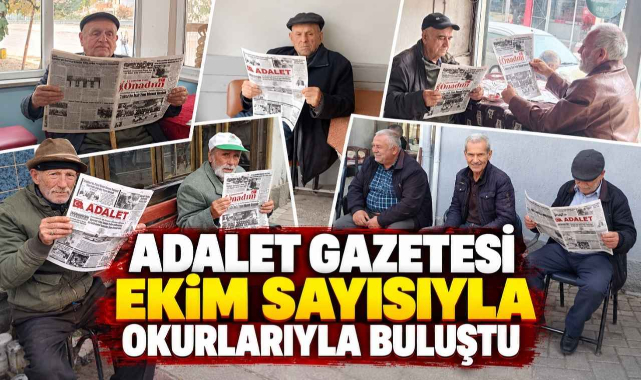 Adalet Gazetesi Ekim Sayısıyla Okurlarıyla Buluştu