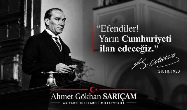 AK Parti Kırklareli Milletvekili Ahmet Gökhan Sarıçam’dan Anlamlı Paylaşım