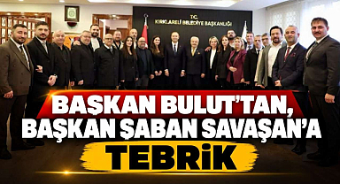 Başkan Bulut'tan,Başkan Şaban Savaşan'a Tebrik
