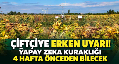 Çiftçiye Erken Uyarı! Yapay Zeka Kuraklığı 4 Hafta Önceden Bilecek