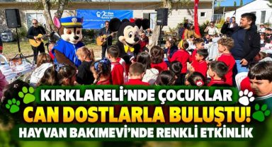 Kırklareli’nde Çocuklar Can Dostlarla Buluştu! Hayvan Bakımevi’nde Renkli Etkinlik 