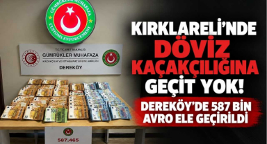 Kırklareli’nde Döviz Kaçakçılığına Geçit Yok! Dereköy'de 587 Bin Avro Ele Geçirildi