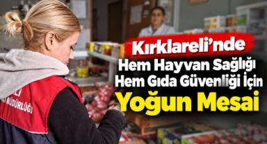Kırklareli’nde Hem Hayvan Sağlığı Hem Gıda Güvenliği İçin Yoğun Mesai 