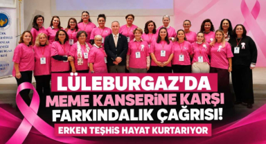  Lüleburgaz’da Meme Kanserine Karşı Farkındalık Çağrısı! Erken Teşhis Hayat Kurtarıyor 