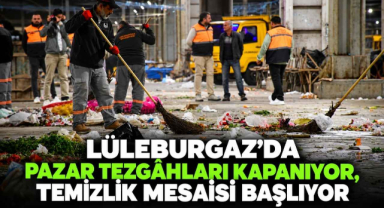 Lüleburgaz’da Pazar Tezgâhları Kapanıyor, Temizlik Mesaisi Başlıyor