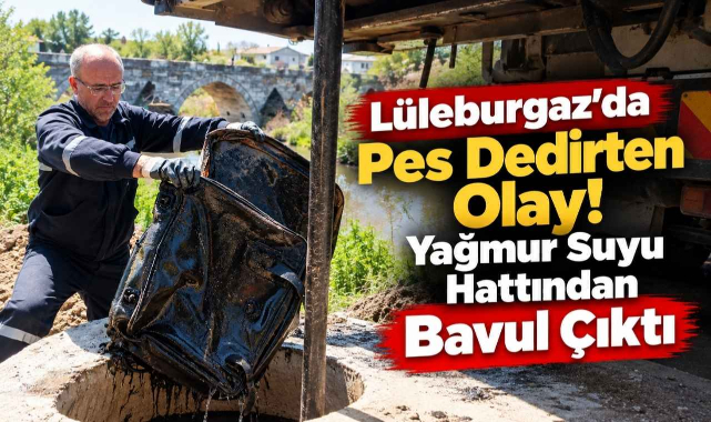 Lüleburgaz’da Pes Dedirten Olay! Yağmur Suyu Hattından Bavul Çıktı