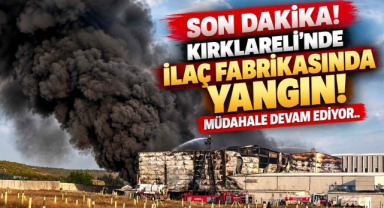 Son Dakika! Kırklareli'nde İlaç Fabrikasında Yangın! Müdahale Devam Ediyor..