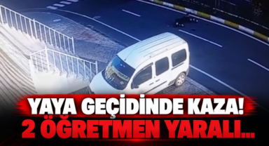 Yaya Geçidinde Kaza! 2 Öğretmen Yaralı…
