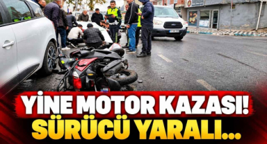Yine Motor Kazası! Sürücü Yaralı…