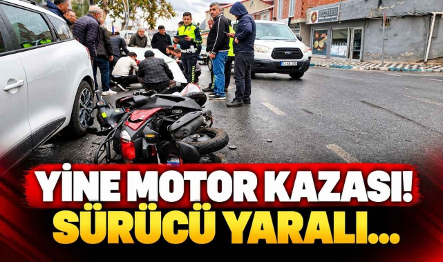 Yine Motor Kazası! Sürücü Yaralı…